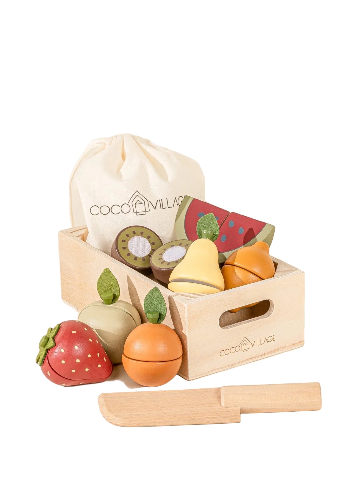 Wooden Fruits Playset
