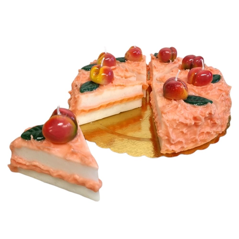 Peach Slice Cake Wax Candle
