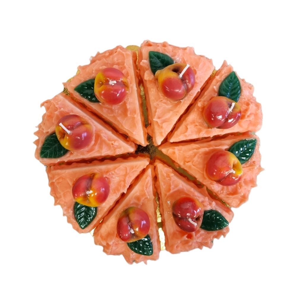Peach Slice Cake Wax Candle