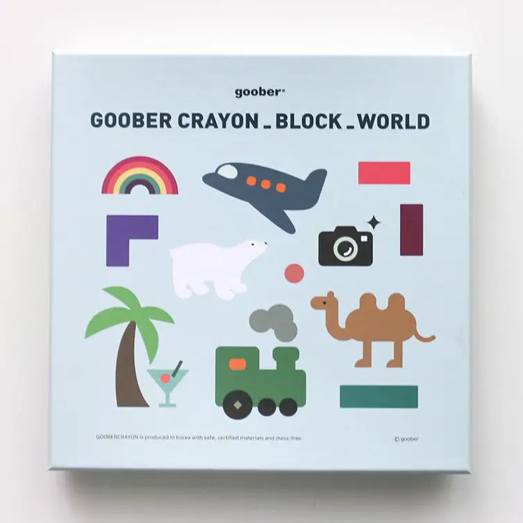 World Crayon Blocks & Coloring Book