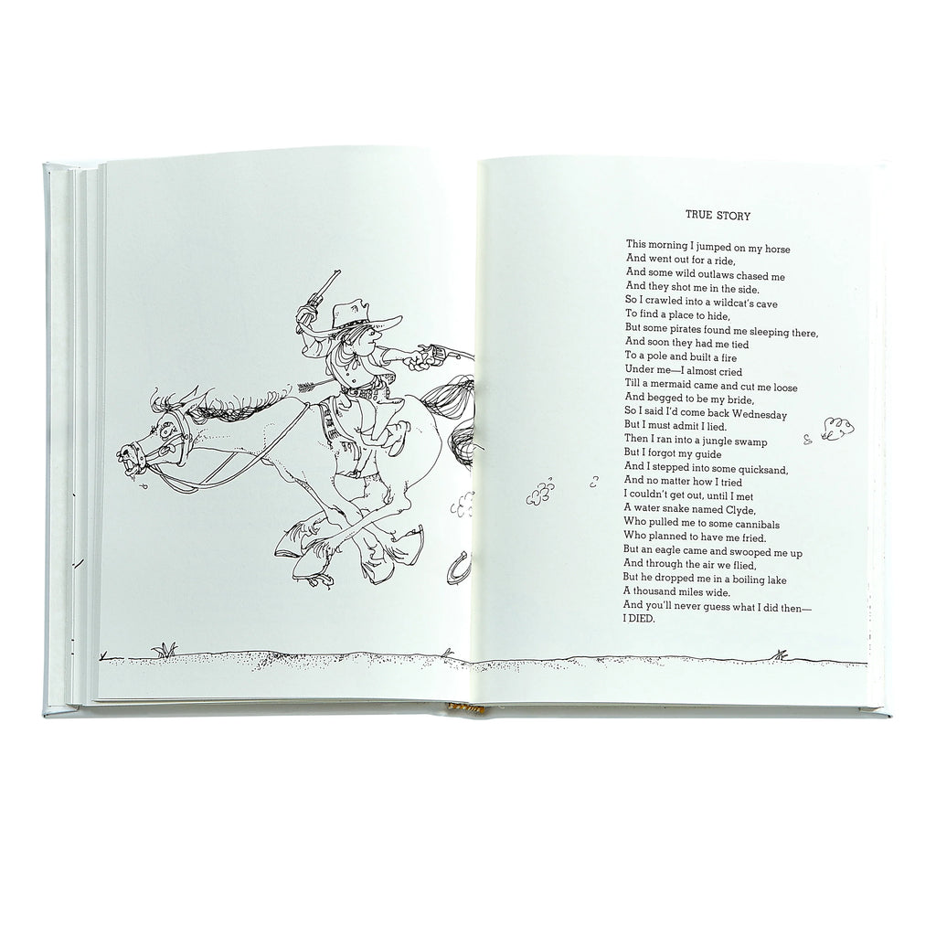 Where the Sidewalk Ends: Poems and Drawings Leather-Bound Hardback Book