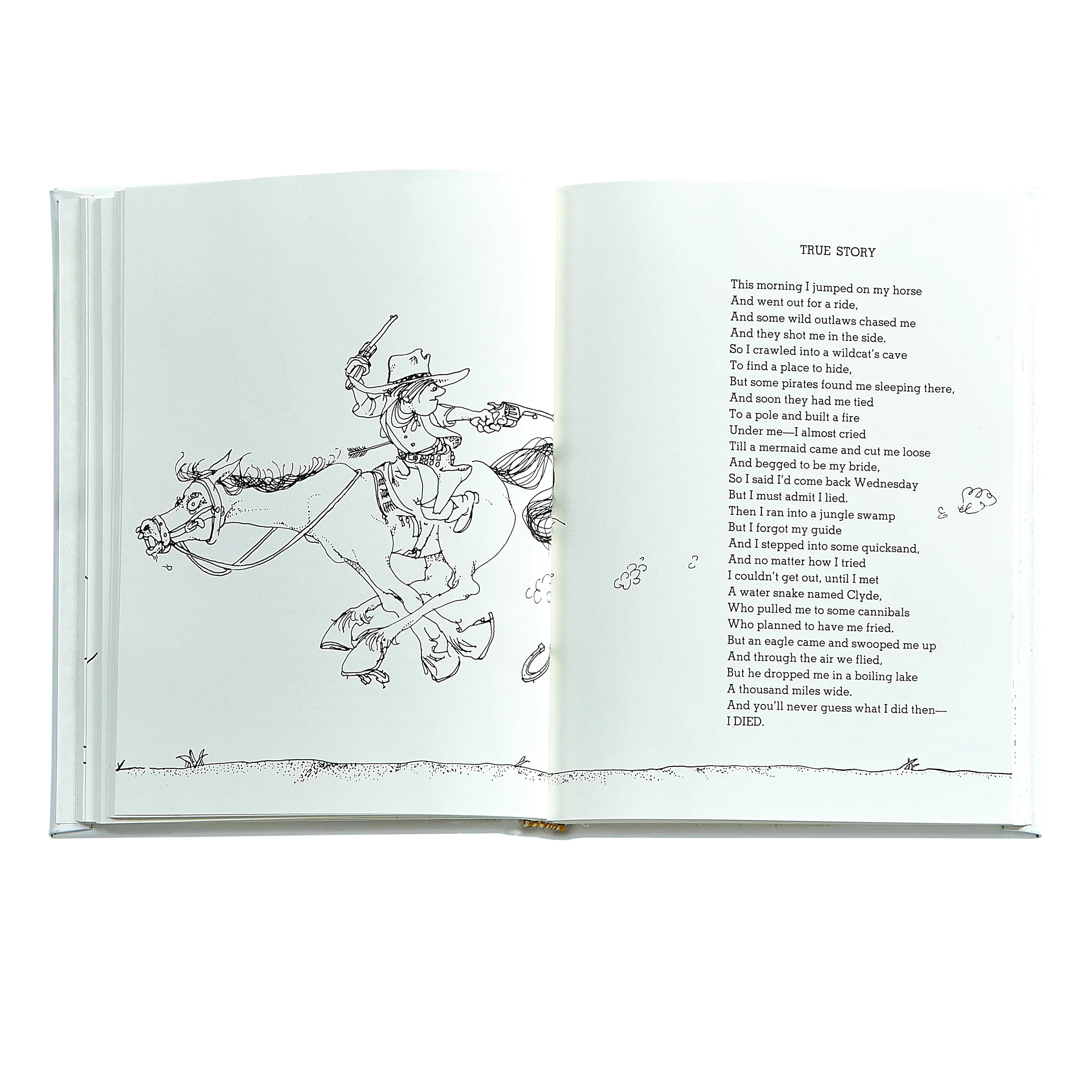 Where the Sidewalk Ends: Poems and Drawings Leather-Bound Hardback Book