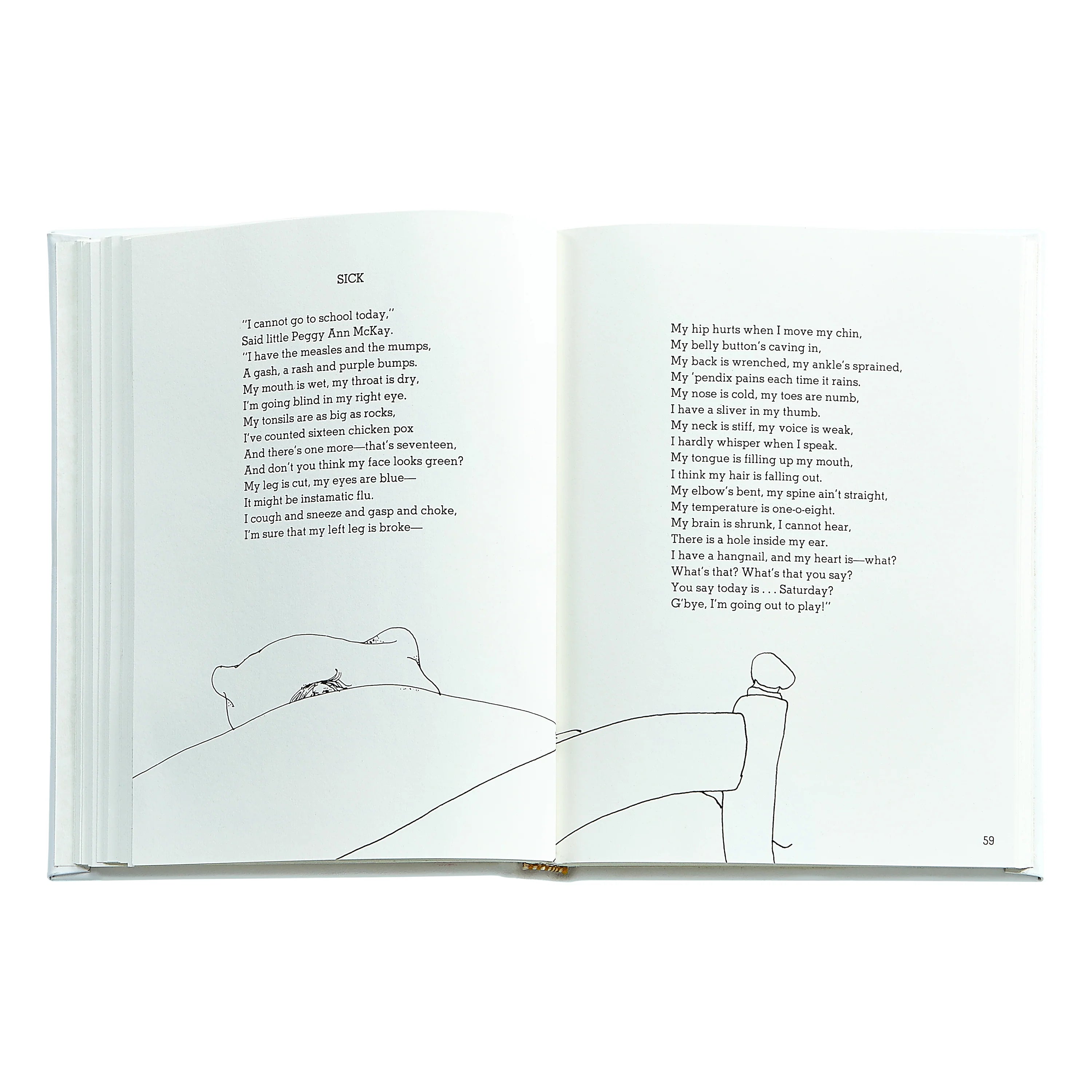 Where the Sidewalk Ends: Poems and Drawings Leather-Bound Hardback Book