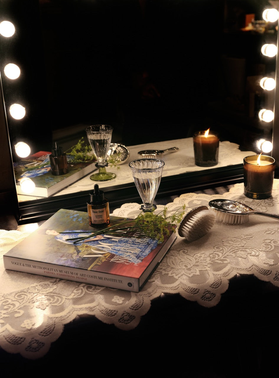 Oval Silver Hair Brush