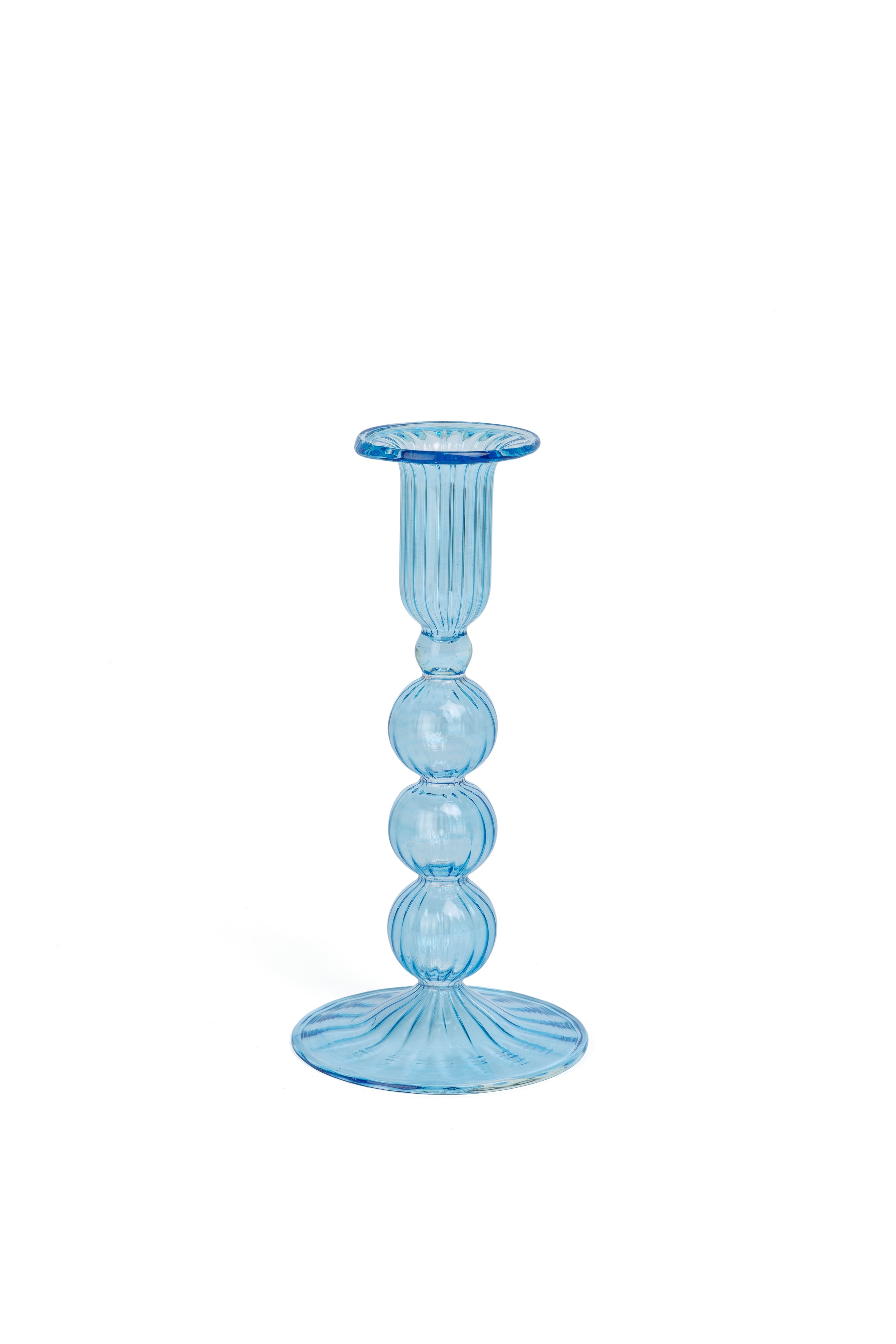 Handblown Glass Spark Candle Holder