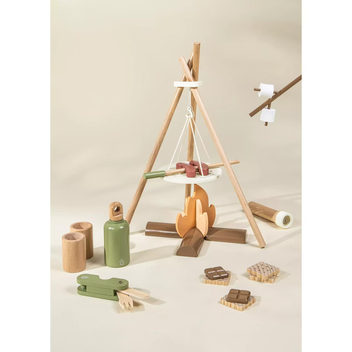 Wooden Camping Playset