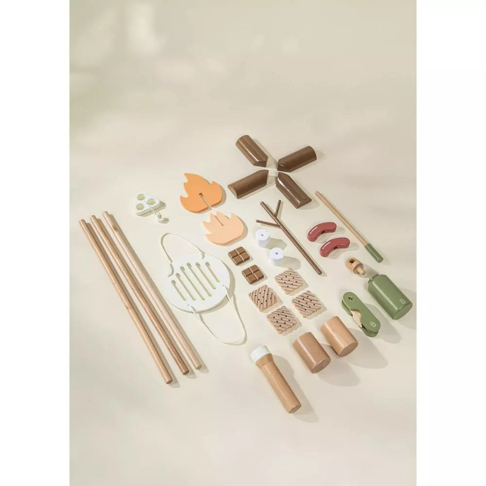 Wooden Camping Playset