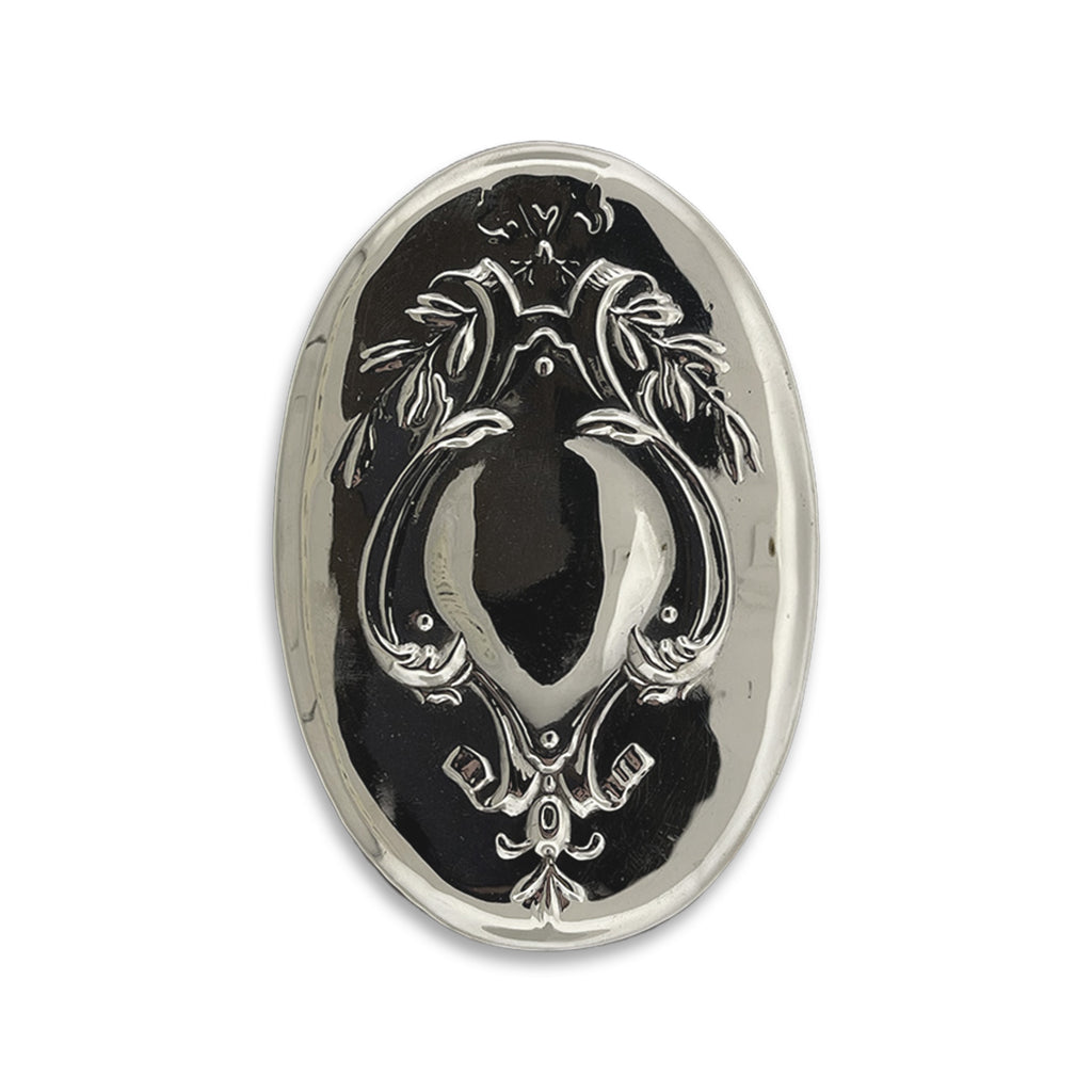 Oval Silver Hair Brush