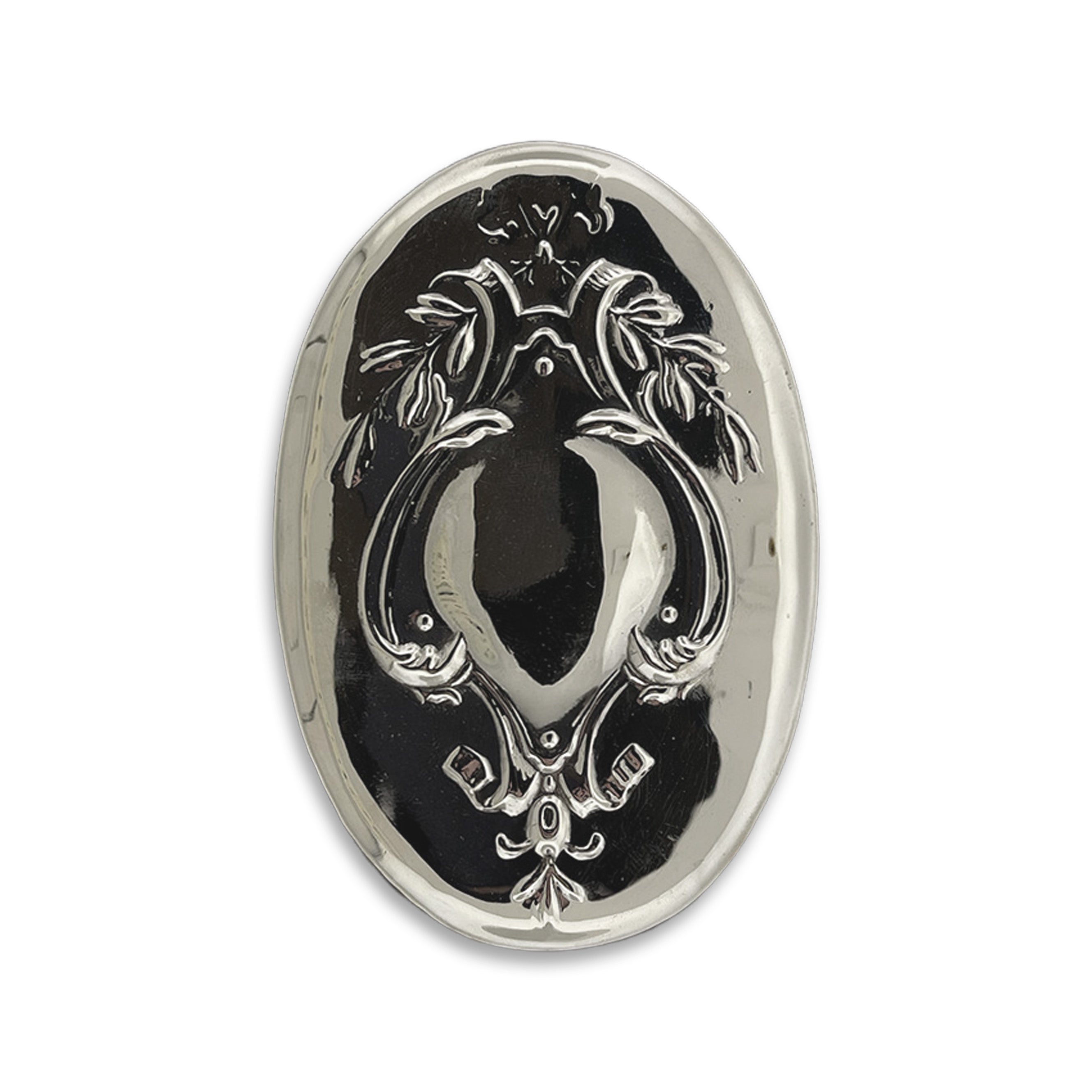 Oval Silver Hair Brush