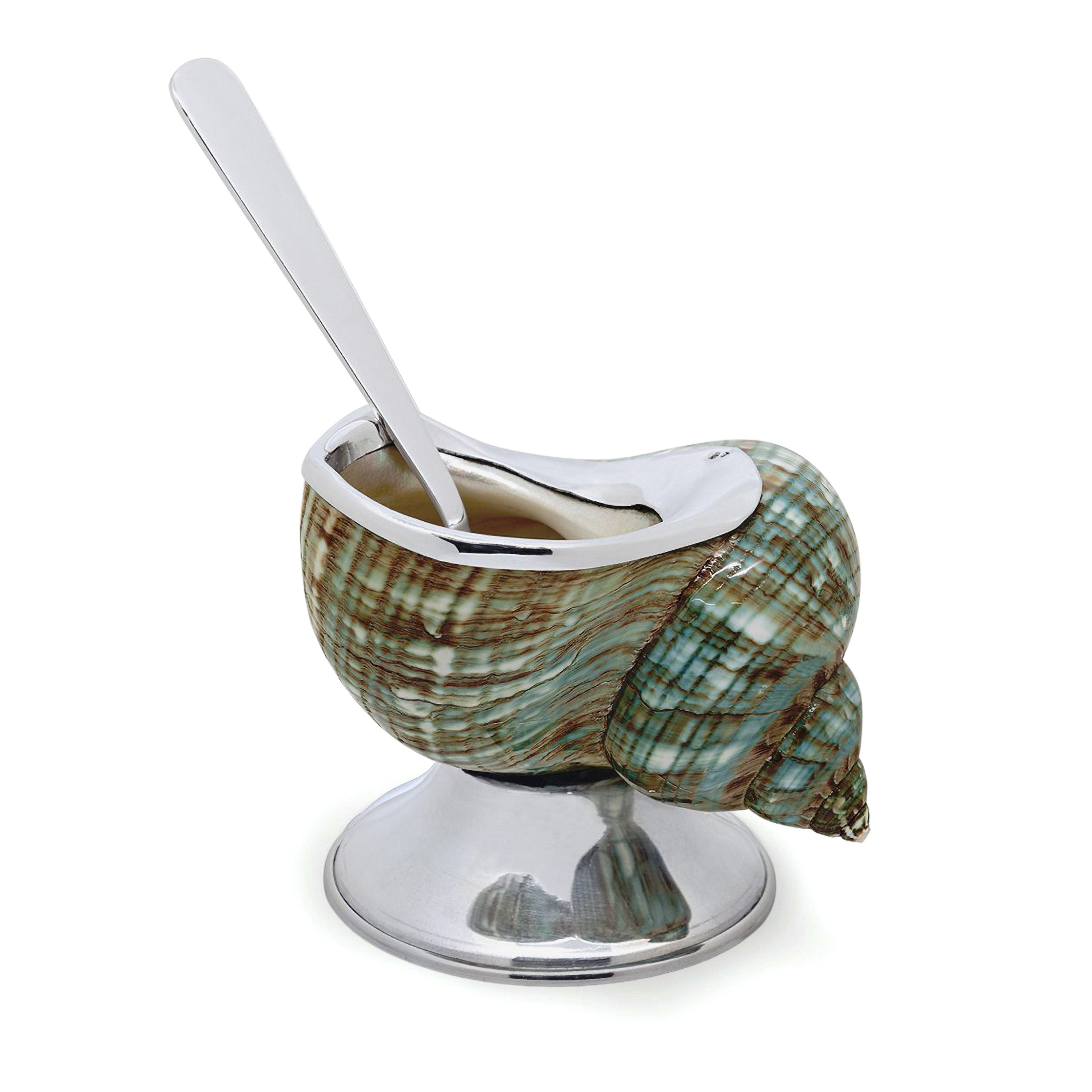 Turbo Shell Jade Sugar Bowl