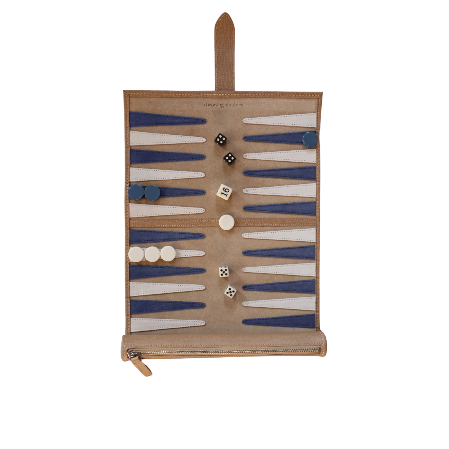 Handmade Leather Travel Backgammon Board