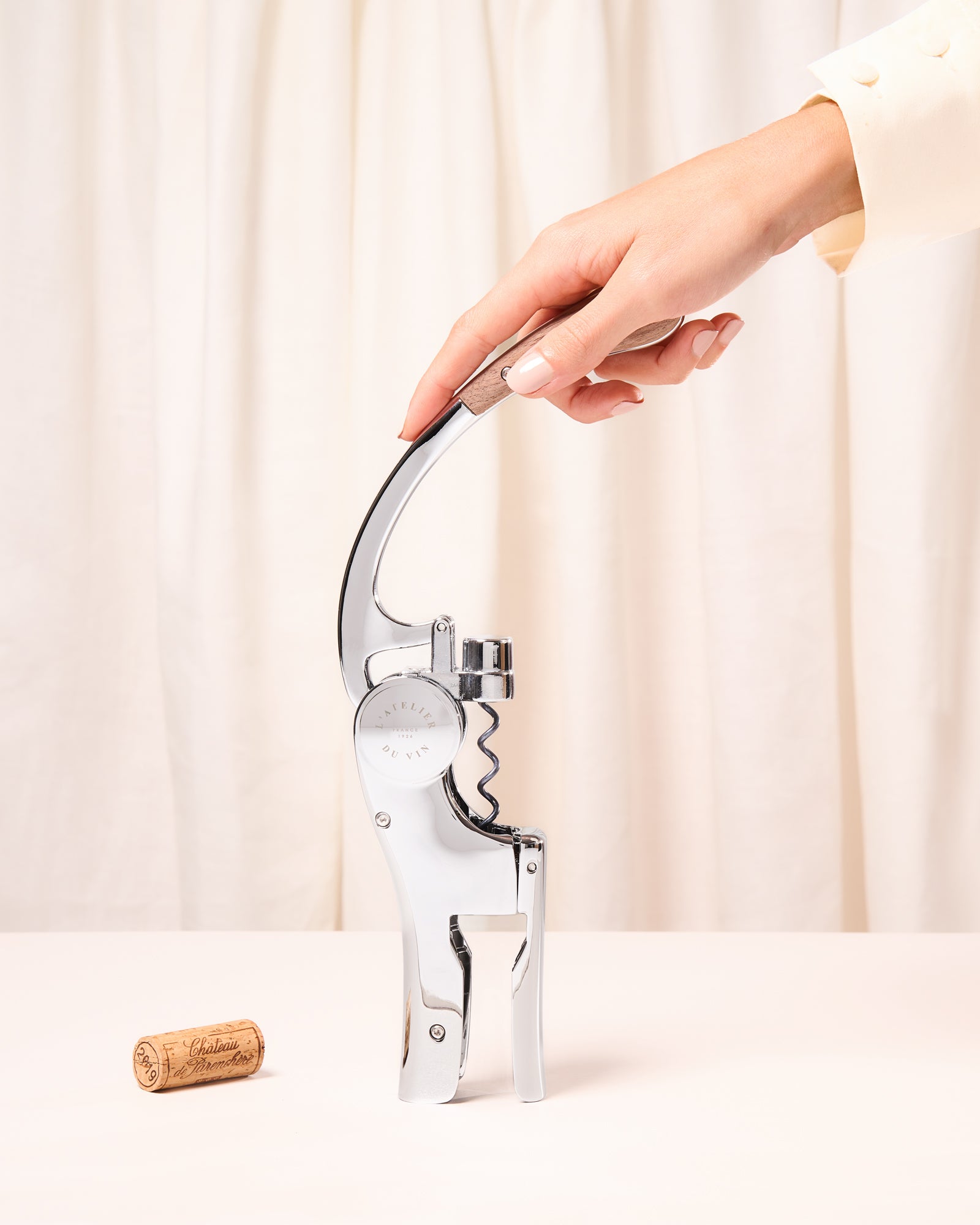 Oeno Motion Wood & Chrome Wine Opener