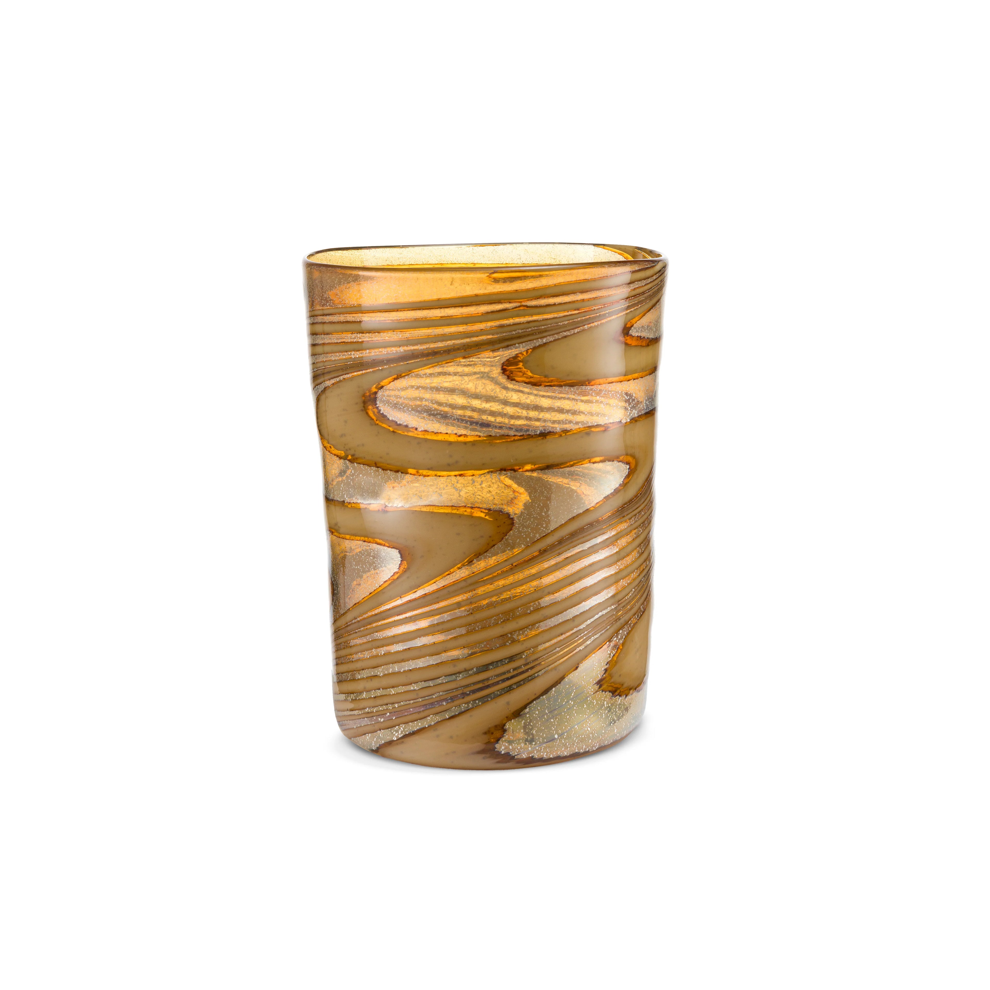 Ernest Handmade Murano Tumbler Glass - Amber
