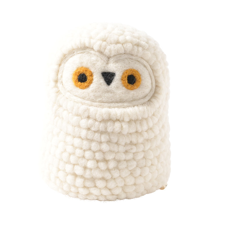 Snowly Owl Wool Stuffed Toy
