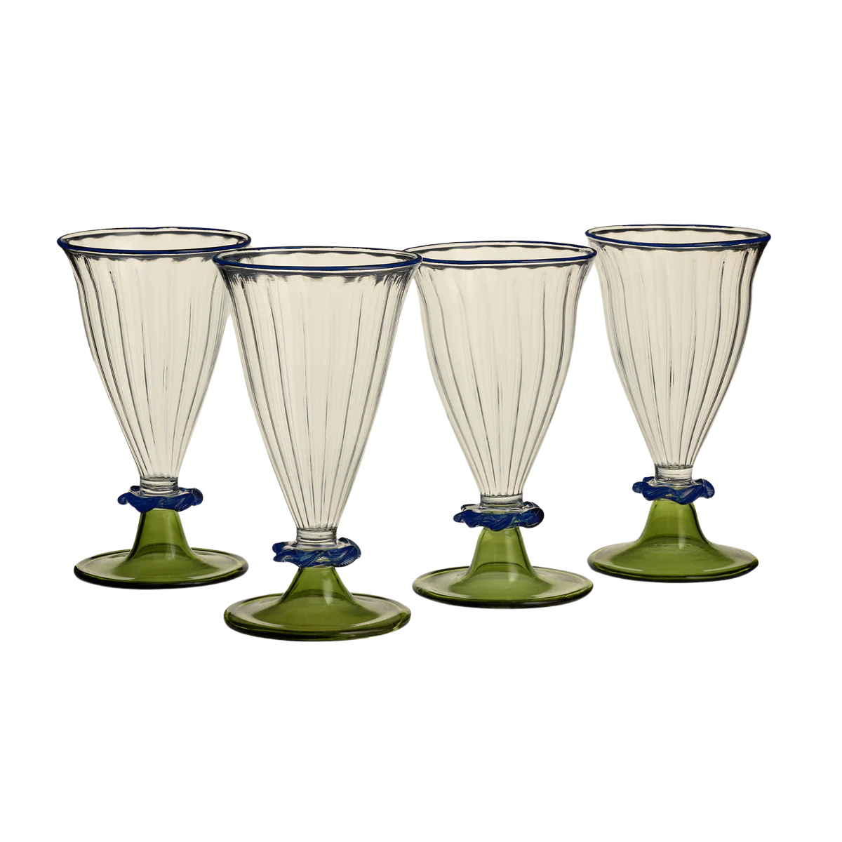 Handblown Palace Walk Wine Glass Set, Set of 4