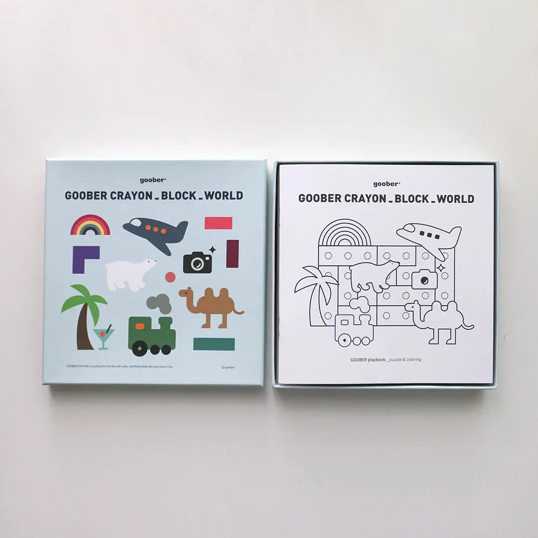 World Crayon Blocks & Coloring Book