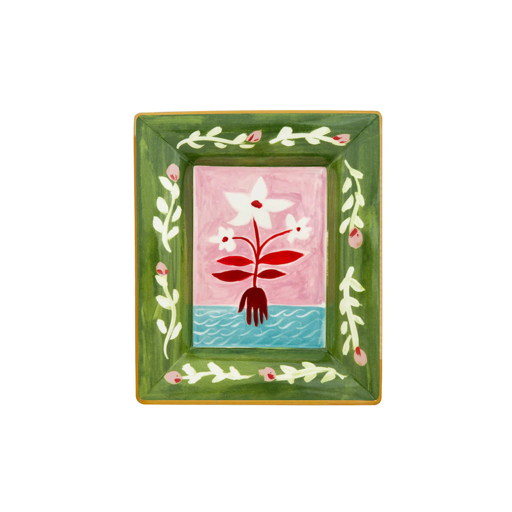 Porcelain Con Amore, Fiore Bianchi Tray