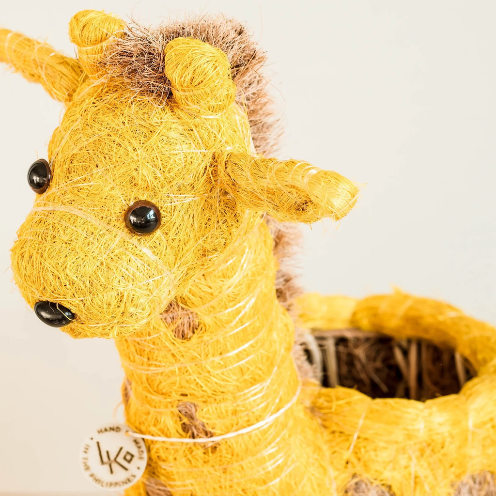 Handcrafted Giraffe Animal Planter
