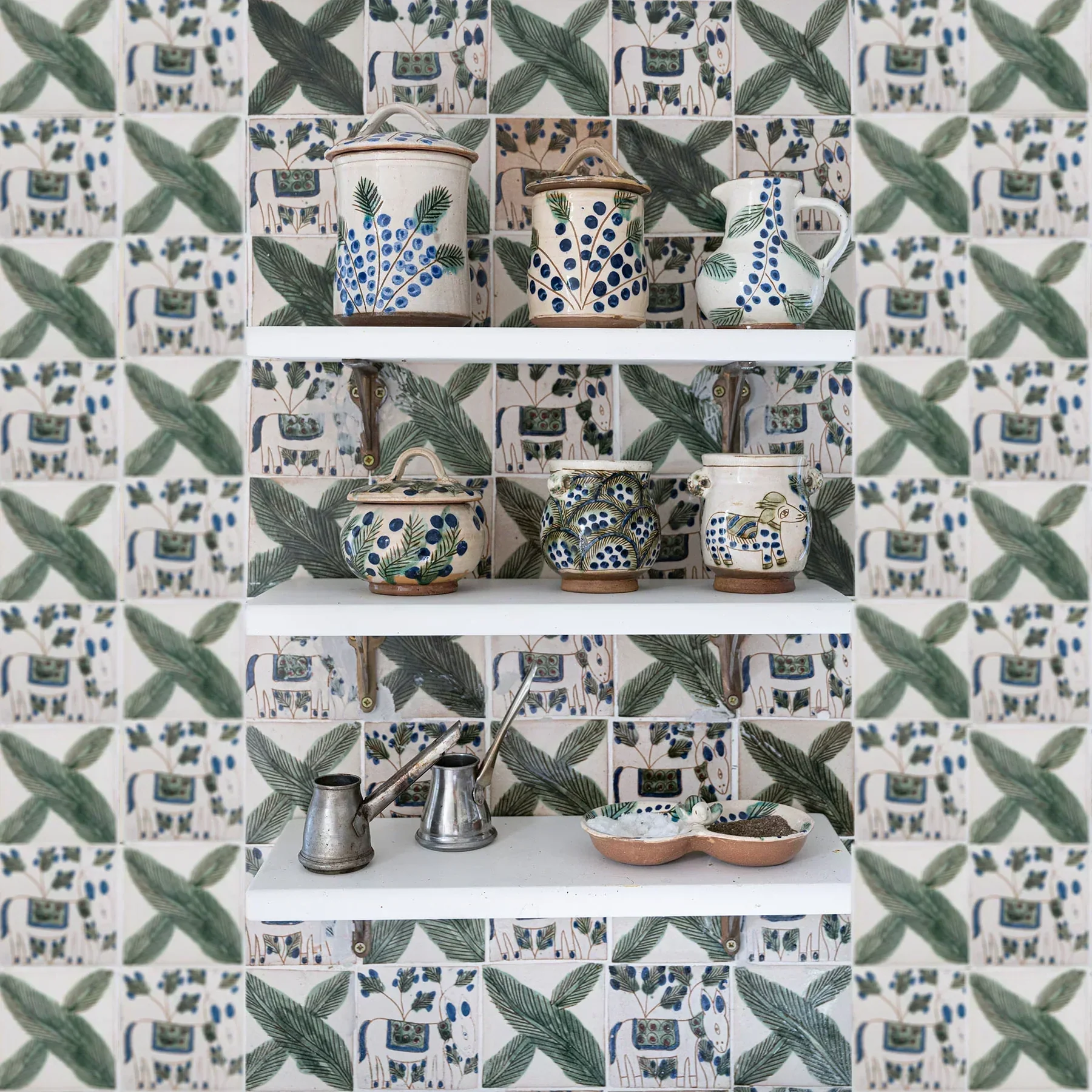 Ceramic Dotty Vine Sugar Jar