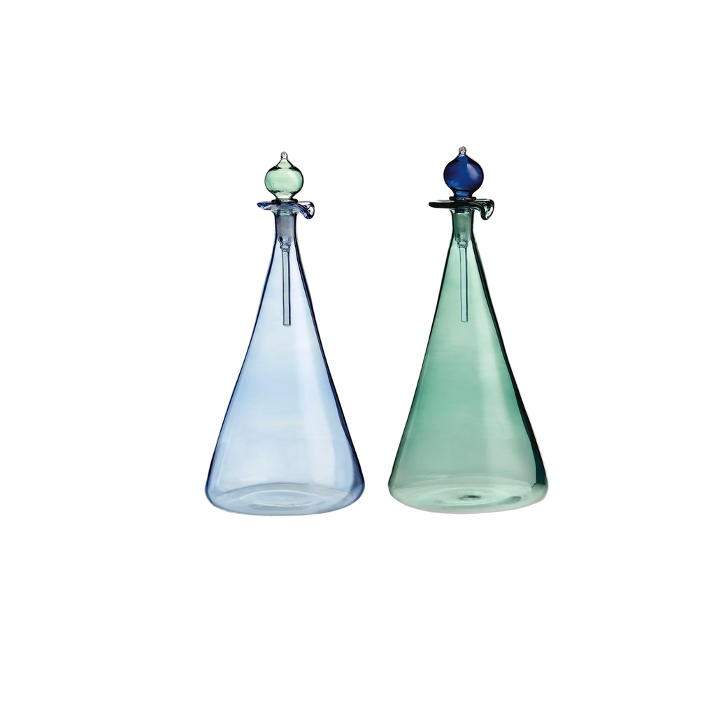 Handblown Vinegar & Oil Handblown Dispenser Set