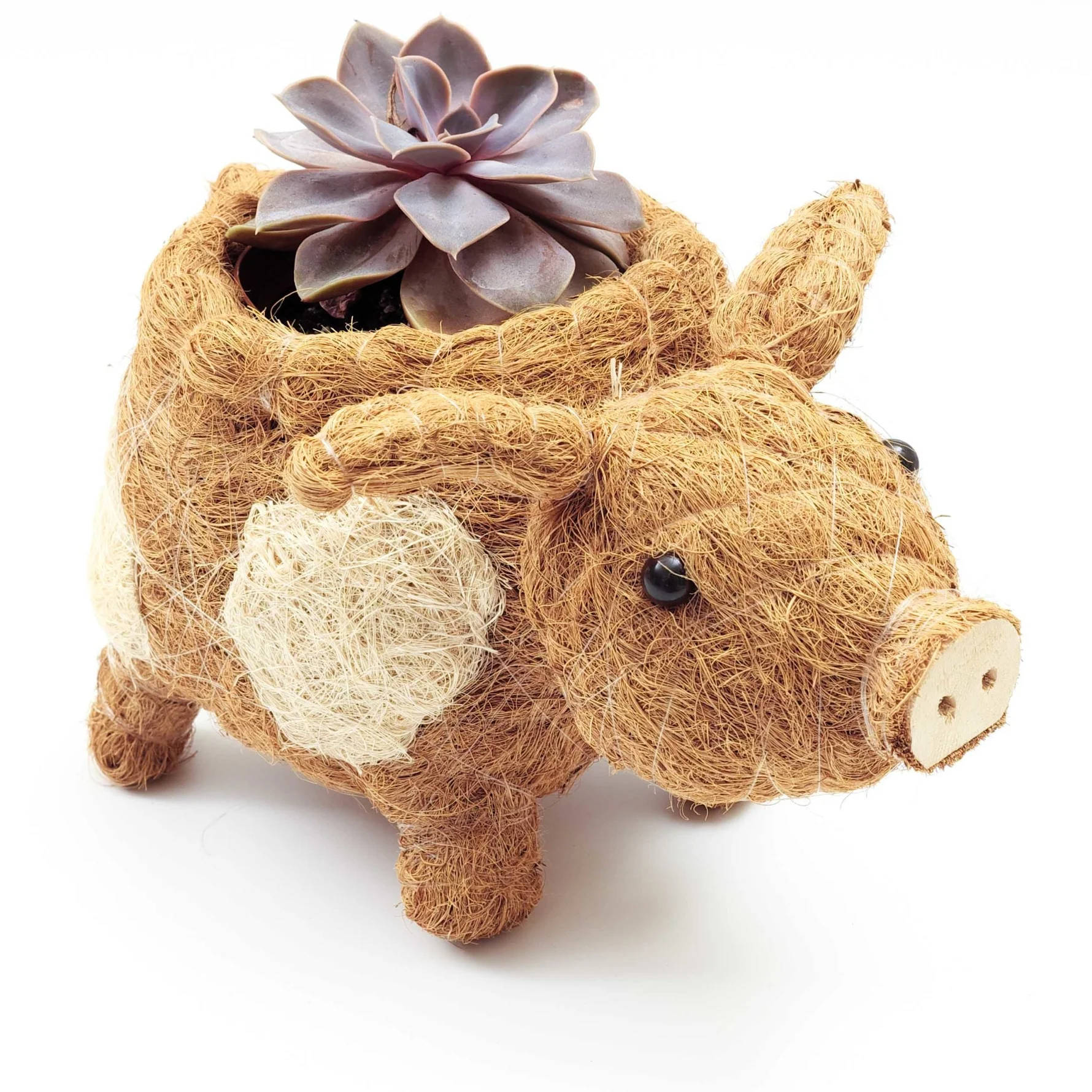 Handcrafted Country Pig Animal Planter
