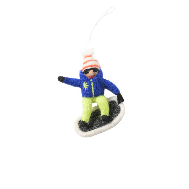 Wool Snowboarder Ornament