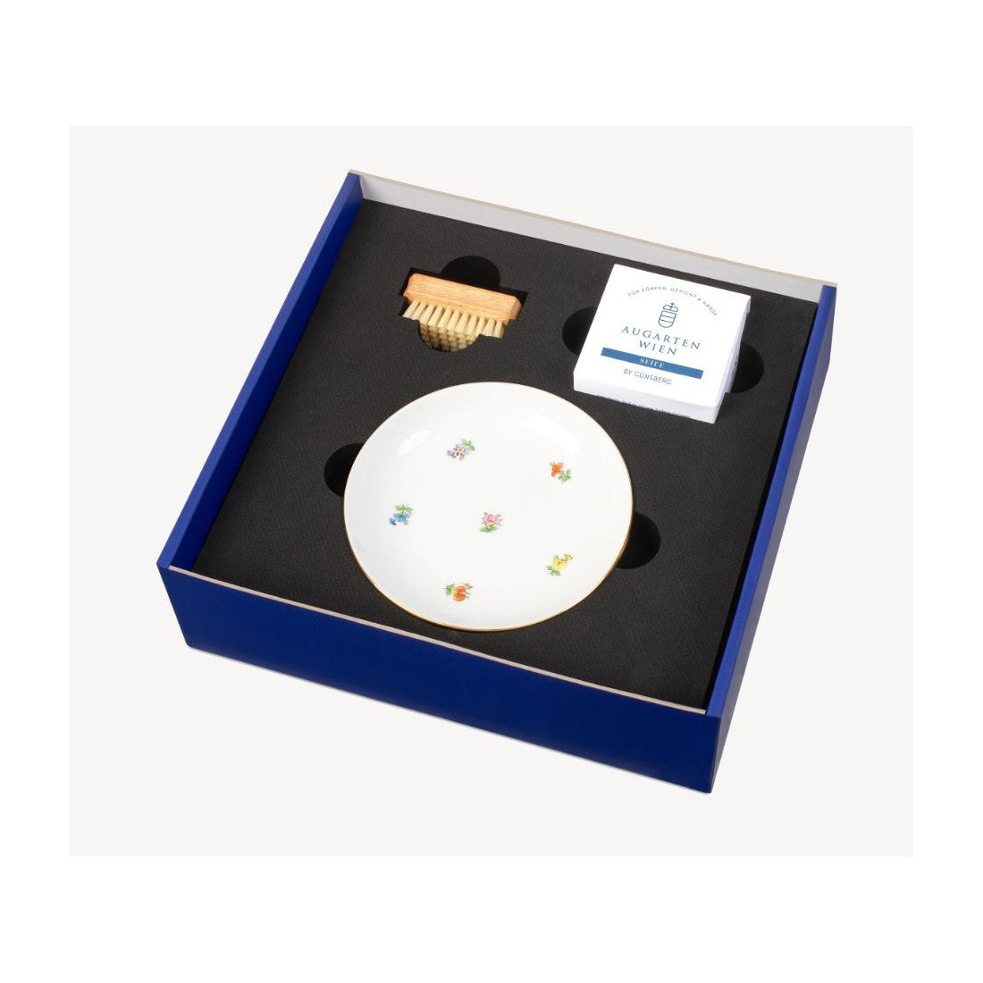 Porcelain Scattered Flowers Saucer & Soap Gift Set