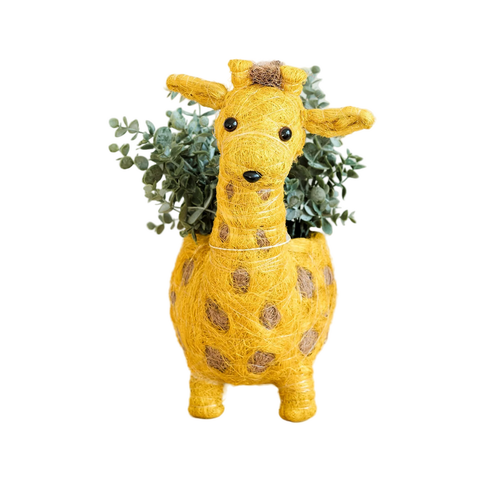 Handcrafted Giraffe Animal Planter