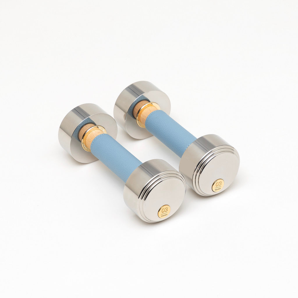 Essential Wooden & Leather Dumbbell Set (2 kg)