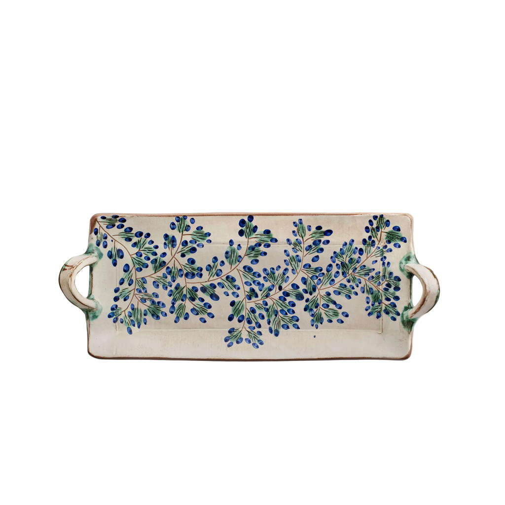 Ceramic Blue Branches Tray