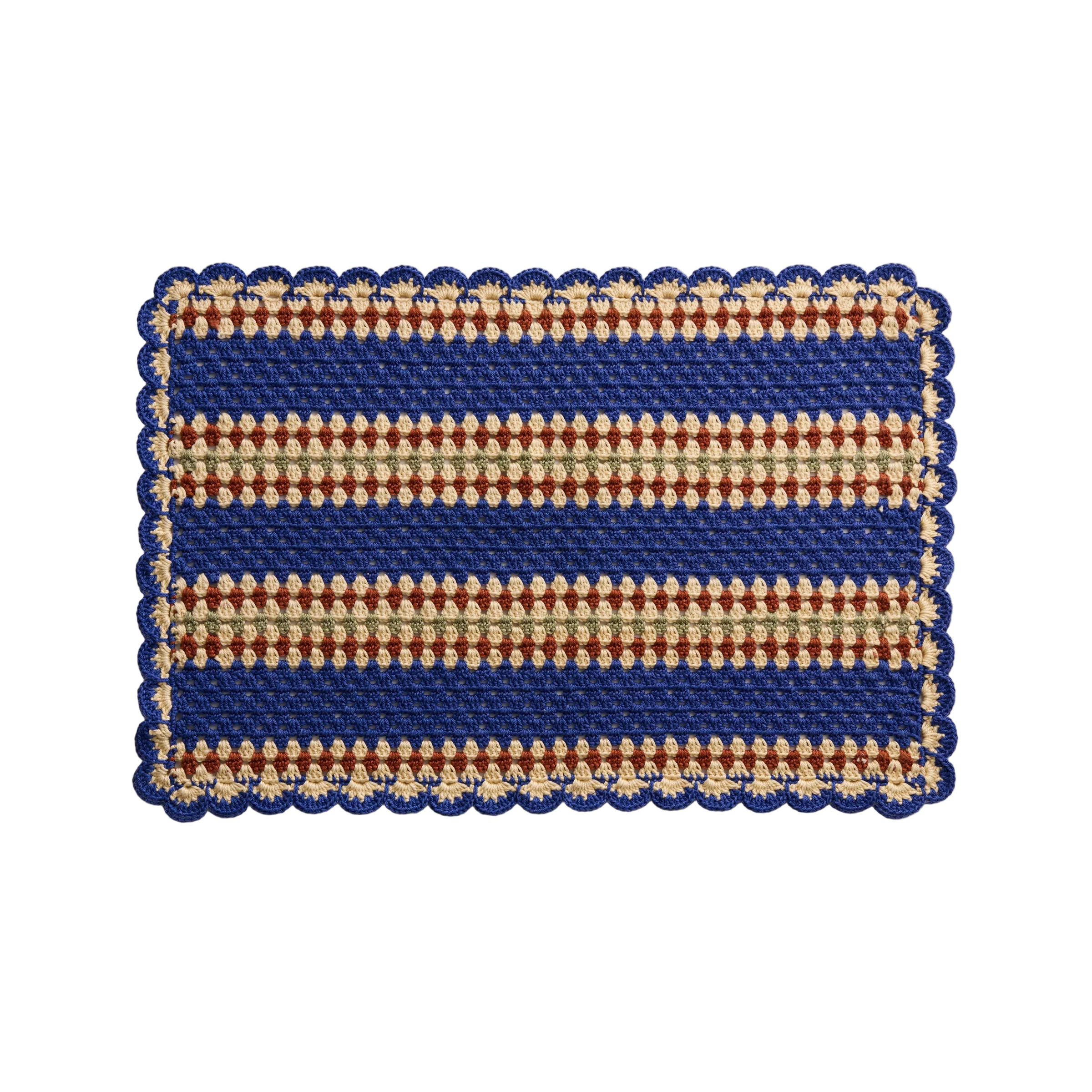 Hand-Crocheted Cotton Ramses Placemat Set, Set of 2