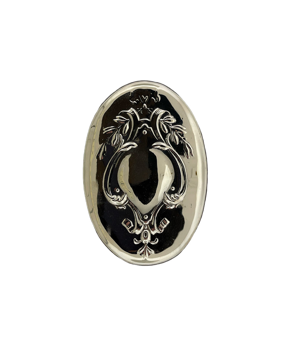 Oval Silver Hair Brush