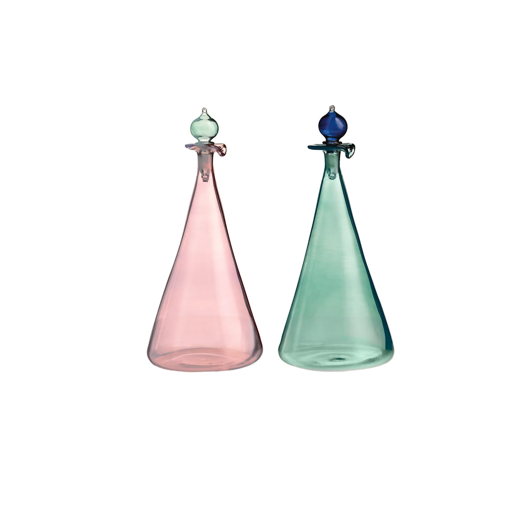 Handblown Vinegar & Oil Handblown Dispenser Set
