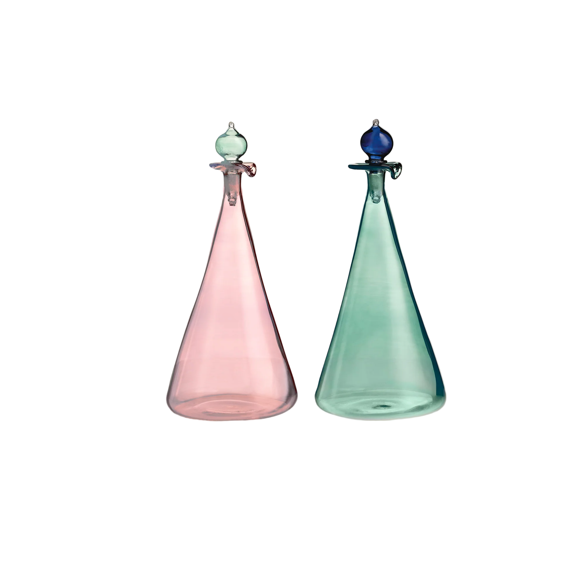 Handblown Vinegar & Oil Handblown Dispenser Set