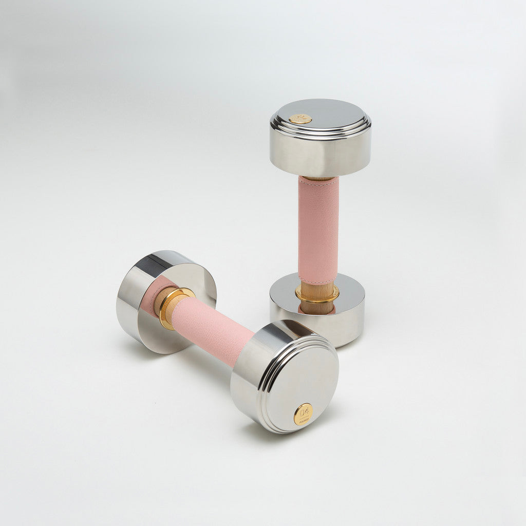 Essential Wooden & Leather Dumbbell Set (2 kg)