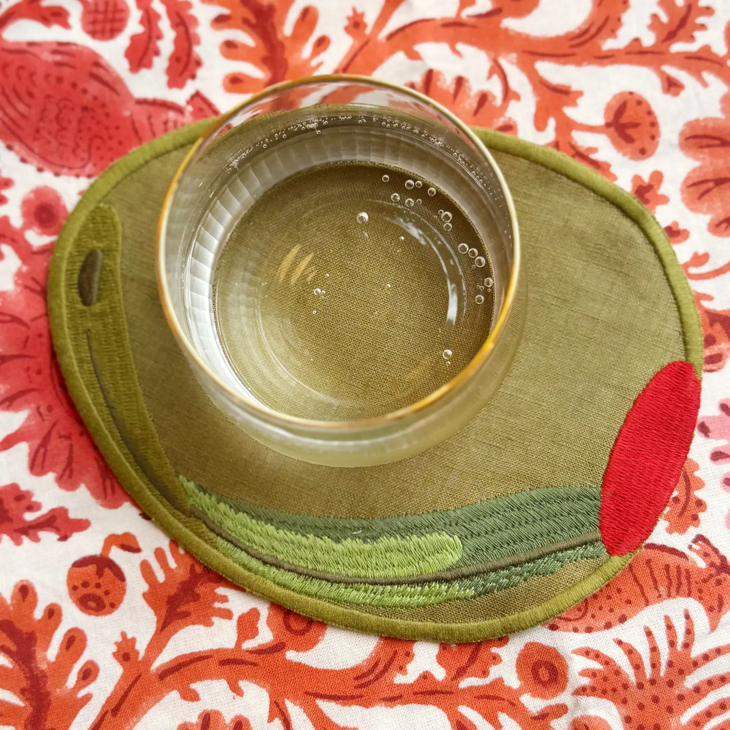Olive Cocktail Cloth Napkins Set