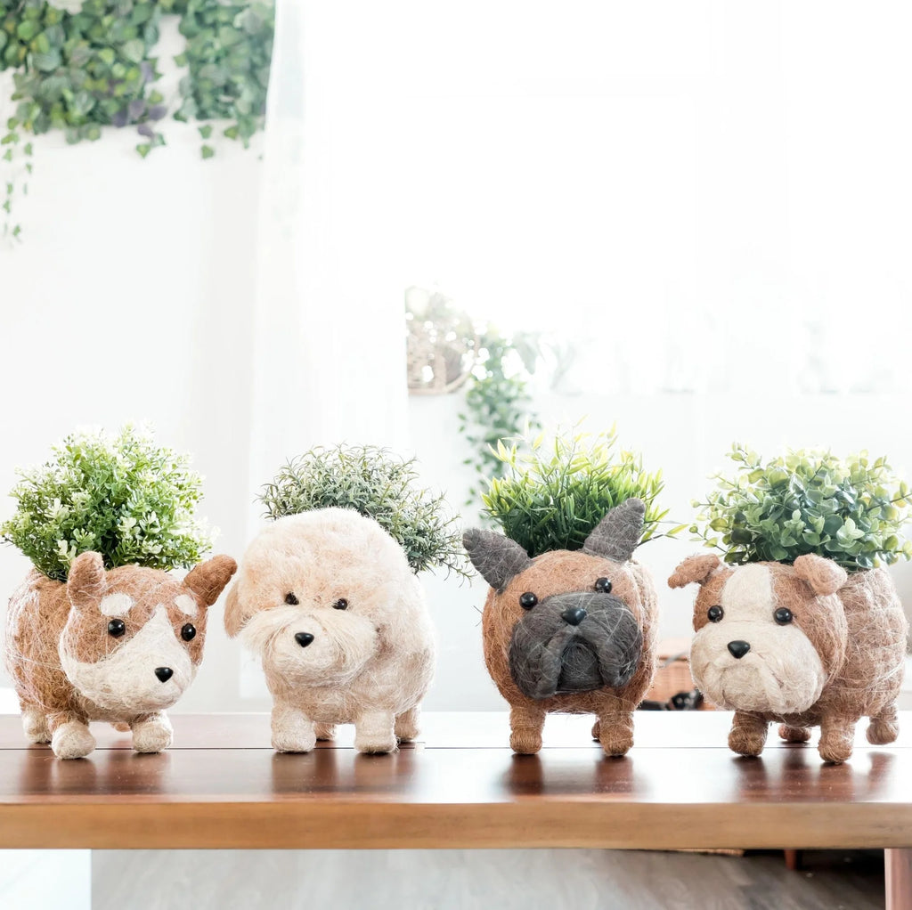 Handcrafted English Bulldog Animal Planter